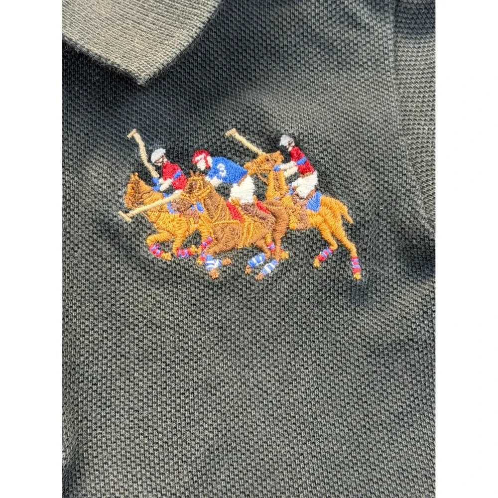 Ralph Lauren Polo Dress Girls 12M Black Peplum Triple Pony Long Sleeve‎